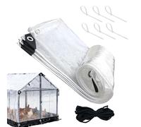 Housses de poulailler pour l'hiver | Enclos transparents avec cordons, isolant pour poulailler - Pour extérieur, jardin, jardin, porche, petits animaux de ferme