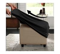 Housses de Protection Carrées pour Poufs, Tabourets de Rangement Pliables, Protection de Meubles, Ajustées avec Fond Élastique, Élasthanne Extensible, Petits Carreaux (N° 3 L)