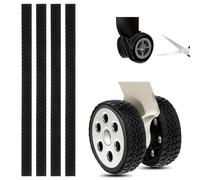 Housses de protection de roue de bagages en silicone, réduction du bruit, protections absorbant les chocs | Découpe sur mesure pour roues pivotantes de valise et roulettes de chaise de bureau, 4