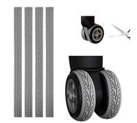 Housses de protection de roue de bagages en silicone, réduction du bruit, protections absorbant les chocs | Découpe sur mesure pour roues pivotantes de valise et roulettes de chaise de bureau, 4