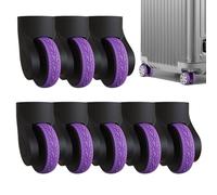 Housses de protection de roue de bagages en silicone silencieuses - Accessoires de voyage - Roue de protection en silicone pour la plupart des bagages Anulely