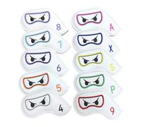 Housses de protection de volant de golf - Cuir synthétique magnétique - Kit de protection de tête de club brodé - Bouclier en fer élégant pour les entraîneurs professionnels, les collectionneurs