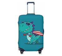 Housses de protection élastiques pour bagage de voyage aventure dinosaures de super-héros, housses de protection pour bagages de 45 à 81 cm, noir, L
