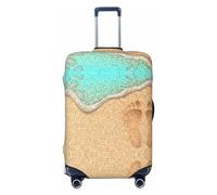 Housses de protection élastiques pour bagages de voyage avec empreinte de plage pour bagages de 45,7 à 81,3 cm, noir, M