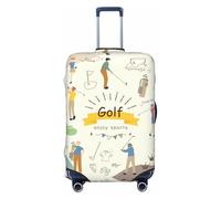 Housses de protection élastiques pour bagages de voyage avec icônes de golf et golfeurs, 45,7 à 81,6 cm, noir, XL