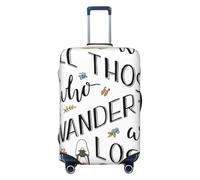 Housses de protection élastiques pour bagages de voyage avec inscription « Not All Those Who Wander Are Lost A » (45,7 à 71,6 cm), noir, L
