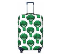 Housses de protection élastiques pour bagages de voyage, brocoli vert souriant, 45,7 à 81,6 cm, noir, XL