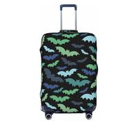 Housses de protection élastiques pour bagages de voyage de 45 à 81 cm, motif chauves-souris bleues et vertes, noir, S