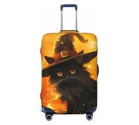 Housses de protection élastiques pour bagages de voyage Motif chapeau de sorcière et chauve-souris pour Halloween 45,7 à 81,3 cm, noir, XL