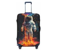 Housses de protection élastiques pour bagages de voyage Motif Cosmic Rainbow Astronaute 18 à 32 pouces, Noir , S