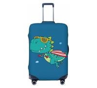 Housses de protection élastiques pour bagages de voyage Motif dinosaure super-héros volant 45,7 à 81,3 cm, Noir , S