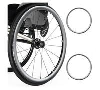 Housses de protection for jantes de fauteuil roulant, 22/24 pouces, for roues arrière de sport, housses de main courante for fauteuil roulant, antidérapantes et résistantes à l'usure(Silver,24inch)