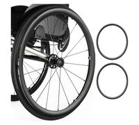 Housses de protection for jantes de fauteuil roulant, 22/24 pouces, for roues arrière de sport, housses de main courante for fauteuil roulant, antidérapantes et résistantes à l'usure(Gray,22inch)