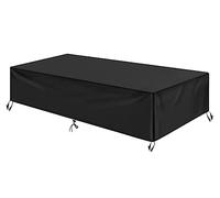 Housses de protection imperméables en fourrure de jardin 190 x 190 x 75 cm en polyester 600D de bœuf coupe-vent anti-UV pour table et chaise d'extérieur Recu Patio Housse pour canapé en rotin