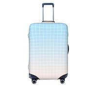 Housses de protection lavables pour bagages de voyage avec grille ombrée bleue, 45,7 à 81,3 cm, haute élasticité, Noir , L
