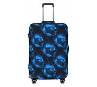 Housses de protection lavables pour bagages de voyage avec imprimé loup cool, 45,7 à 81,3 cm, haute élasticité, Noir , M