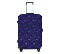 Housses de protection lavables pour bagages de voyage avec tête de loup cyber violet 45,7 à 81,3 cm haute élasticité, Noir , M