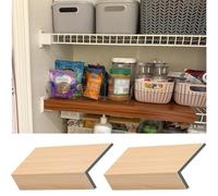 Housses de Protection pour étagères grillagées Housses de Protection pour étagères de Garde-Manger, Longues, en Bois, durables et faciles à Nettoyer, pour réfrigérateur(2pcs,30x16x3inch/76x41x8cm)