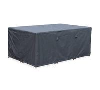 sweeek Alice's Garden - Housse de Protection 172x112cm Gris foncé - Bâche rectangulaire en Polyester Enduit PA pour Tables de Jardin Firenze 6. Vasto 10. Vabo 10 et Cubo 10