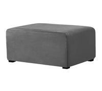 Housses de Rangement rectangulaires Extensibles en Velours de 4 Tailles for Pouf, lavables et Amovibles, Housses de Protection for Repose-Pieds pour la Protection des poufs(Dark Gery,L)