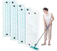 Housses de rechange en microfibre, 4 pièces pour housse de vadrouille Leifheit Clean Twist M Micro Duo Ensemble - 42 x 15,5 cm