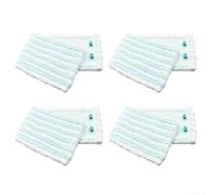 Housses de rechange pour balai Leifheit pour Profi XL et Cotton Plus 4 têtes blanches en microfibre pour bois dur pour sols stratifiés lavables en machine réutilisables chiffons de nettoyage efficaces