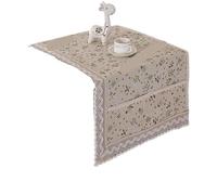 Housses de réfrigérateur en coton et lin, 55x120cm, tissu Protection for, dentelle, Machine à laver, serviette, 2 pièces Pour Lave-linge(Khaki-3)