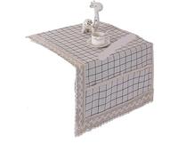 Housses de réfrigérateur en coton et lin, 55x120cm, tissu Protection for, dentelle, Machine à laver, serviette, 2 pièces Pour Lave-linge(Grey)