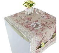 Housses de réfrigérateur en coton et lin, 55x120cm, tissu Protection for, dentelle, Machine à laver, serviette, 2 pièces Pour Lave-linge(Multicolored flowers)