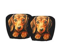 Housses De Repose-Tête Pour Voiture | 2 Pièces Housses d'Appui-Tête avec Motif de Chien,Protecteur Élastique Drôle Déco Intérieur Auto,Universel Unisexe Véhicule