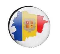 Housses De Roue De Secours Fantaisie Motif Drapeau D'Andorre Universelles pour Voiture Remorque Caravane SUV Camion 14 Pouces
