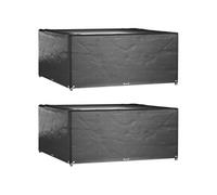 Vidaxl Housses De Salon De Jardin 2 Pcs 16 ?illets 250x250x90 Cm Carré