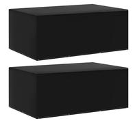 Housses de salon de jardin 2 pcs 7 oillets 225x143x90 cm