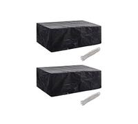 Housses de salon de jardin 2 pcs 8 oillets 200x160x70 cm