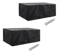 Housses de salon de jardin 2 pcs Rotin 10 oillets 229 x 113 cm