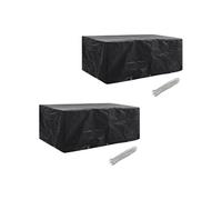 Housses de salon de jardin 2 pcs Rotin 10 oillets 229 x 113 cm