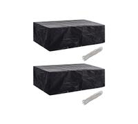 Vidaxl Housses De Salon De Jardin 2 Pcs Rotin 10 ?illets 300 X 140 Cm