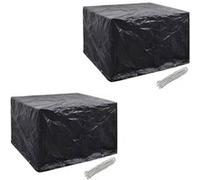 Housses De Salon De Jardin En Rotin Vidaxl - Noir - 2 Personnes - 113x113 Cm - Imperméable Et Résistante Aux Uv Multicolore