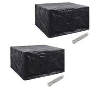 Vidaxl Housses De Salon De Jardin 2 Pcs Rotin 8 ?Illets 172x113 Cm Multicolore