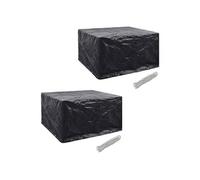 vidaXL Housses de salon de jardin 2 pcs en rotin 8 œillets 172x113 cm