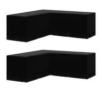 Housses de salon de jardin 2pcs Forme L 12 oillets 250x250x90cm
