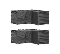 Housses de salon de jardin en forme de L 2 pcs 12 oillets, housse de mobilier d'extérieur, housse de meubles de patio, housse de protection pour