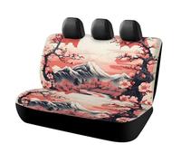 Housses de siège arrière japonaises Fuji pour voitures, ajustement universel, motif fleurs de cerisier, protection de siège solaire, accessoires d'intérieur automobiles pour animaux de compagnie