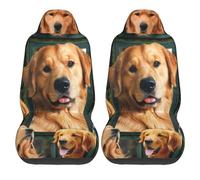 Housses de siège Auto 3D Golden Retriever, Protection Universelle pour sièges Avant, Compatible avec Voitures, SUV, berlines et camions