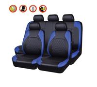 Housses de siège auto en cuir PU compatibles avec Volkswagen Golf Amarok Canyon Aventura Atlas Beetle Jetta Bora CC(5Seats-blue)