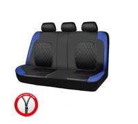 Housses de siège auto en cuir PU compatibles avec Volkswagen Golf Amarok Canyon Aventura Atlas Beetle Jetta Bora CC(Backseat-blue)