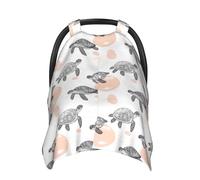 Housses de siège auto pour bébé à imprimé tortue esquisse, housse d'allaitement, housse d'allaitement, housses de poussette, auvent multi-usage pour siège auto pour bébé, garçons et filles, essentiels