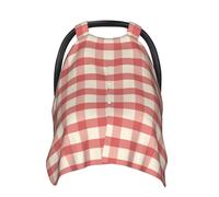 Housses de siège auto pour bébé à imprimé vichy rose rétro, housse d'allaitement, housse d'allaitement, housses de poussette, auvent multi-usage pour siège auto pour bébé, garçons et filles