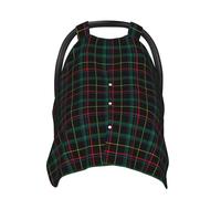 Housses de siège auto pour bébé à motif écossais vert foncé, housse d'allaitement, housse d'allaitement, housses de poussette, auvent multi-usage pour siège auto pour bébé, garçons et filles