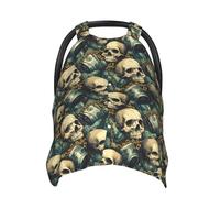 Housses de siège auto pour bébé avec chaîne dorée et motif tête de mort, housse d'allaitement, housse d'allaitement, housses de poussette, auvent multi-usage pour siège auto pour bébé, garçons et